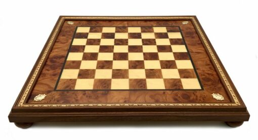 Jeu d'Échecs Grand Oriental - Échiquier en Bois de Bruyère et Bois d'Orme & Pièces en bois et laiton massif